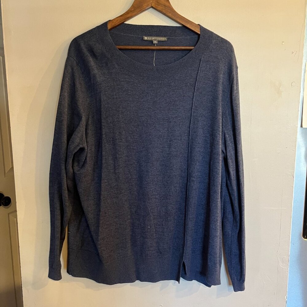 Elliott Lauren Navy Blue Crewneck Sweater